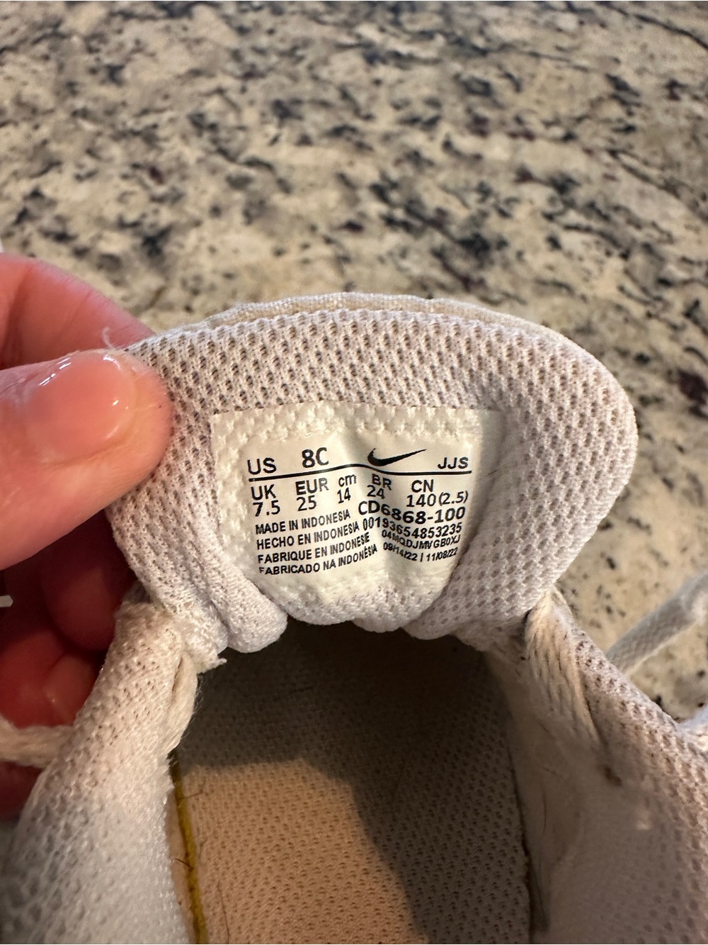 Nike Kids White Mesh Sneakers